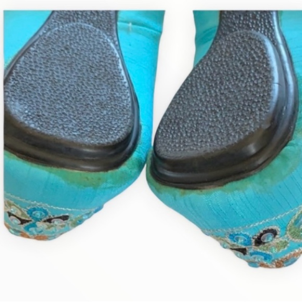 Women's Sweet Jutti Embroidered Flats Sz 7 - Picture 3 of 6